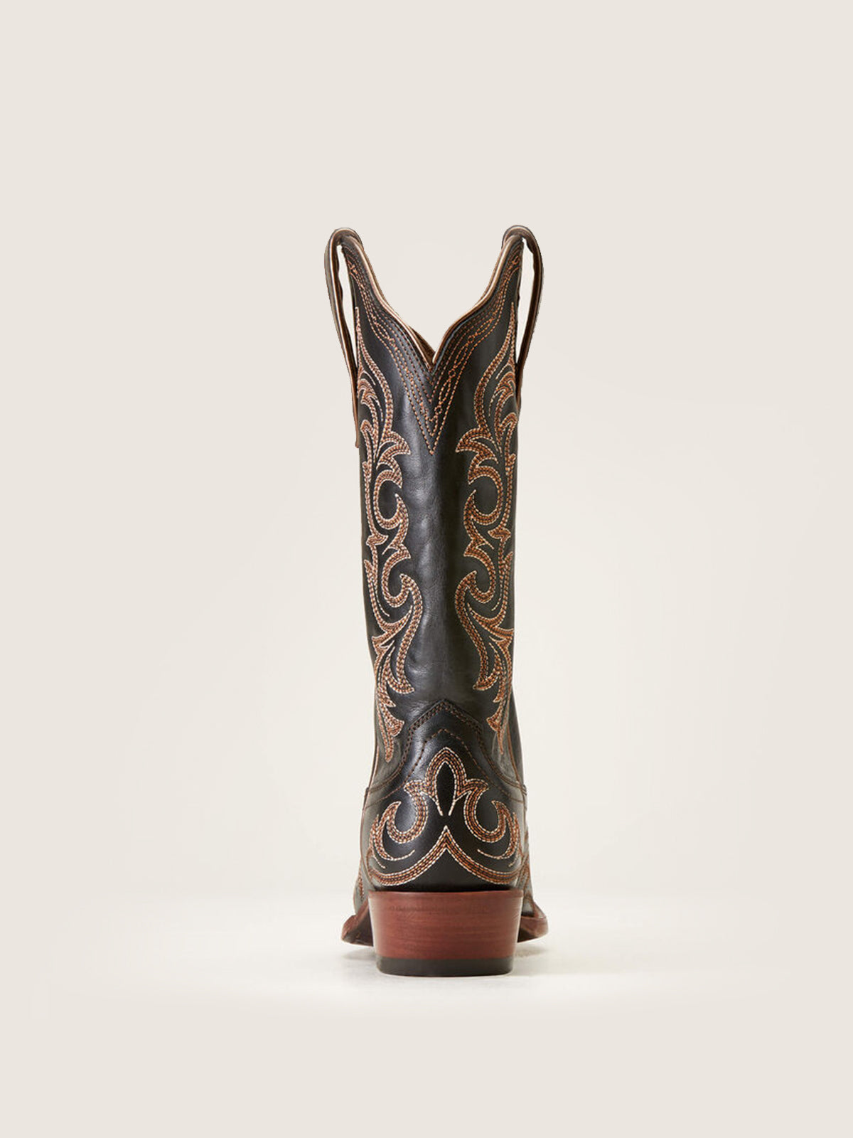 Black Snip-Toe Western Embroidery Mid Calf Cowgirl Boots For Women