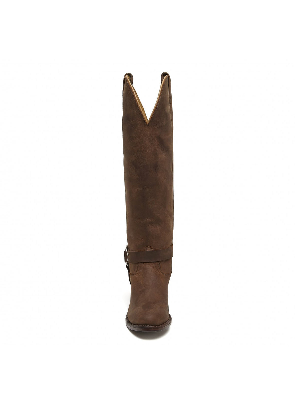 Brown Snip-Toe Simple Cowgirl Knee High Western Boots