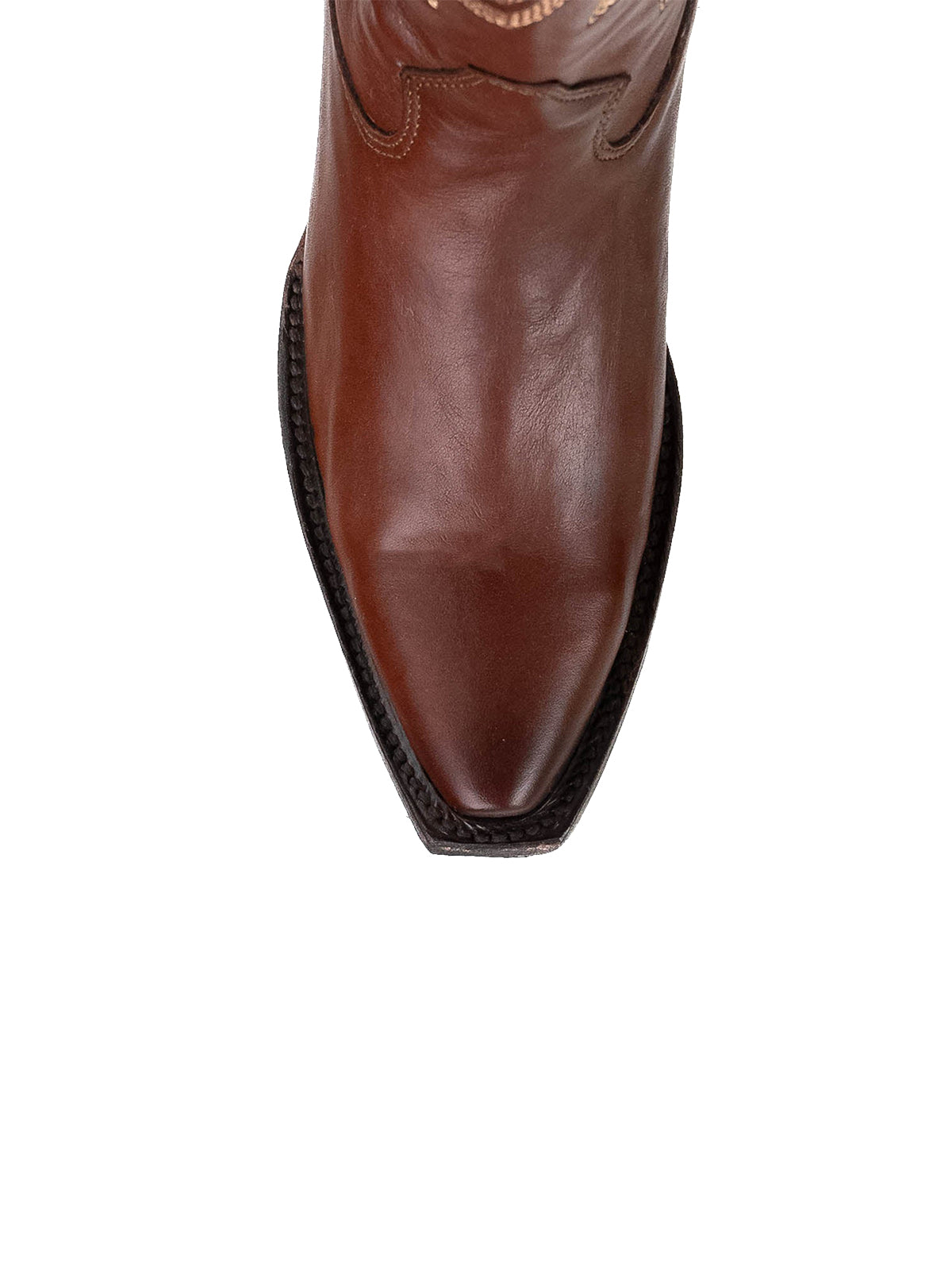 Brandy Snip-Toe Half-Zip Embroidery Tall Over-The-Knee Cowgirl Boots