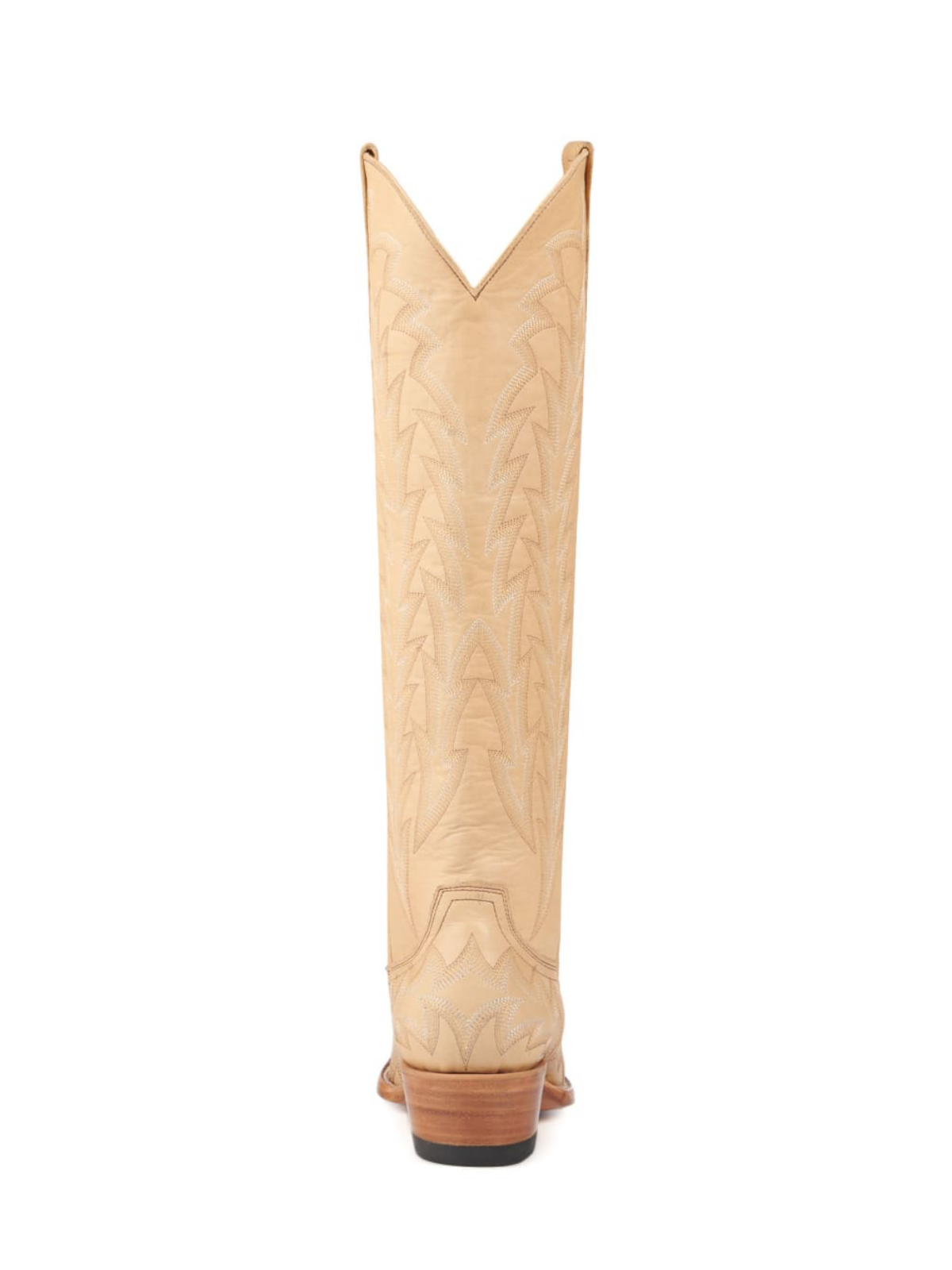 Camel Brown Leaf Embroidery Wide Calf Knee High Tall Boots