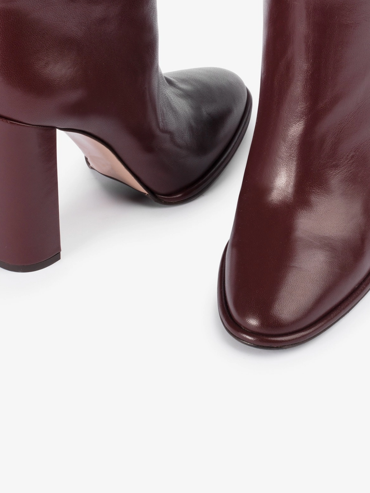 Chocolate Round-Toe Wide Calf Tall Knee High High Heel Boots