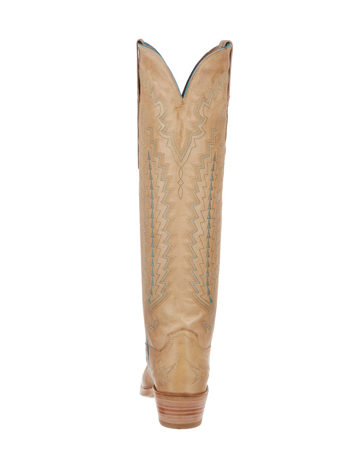 Bone Snip-Toe Embroidery Wide Calf Tall Knee High Cowgirl Boots