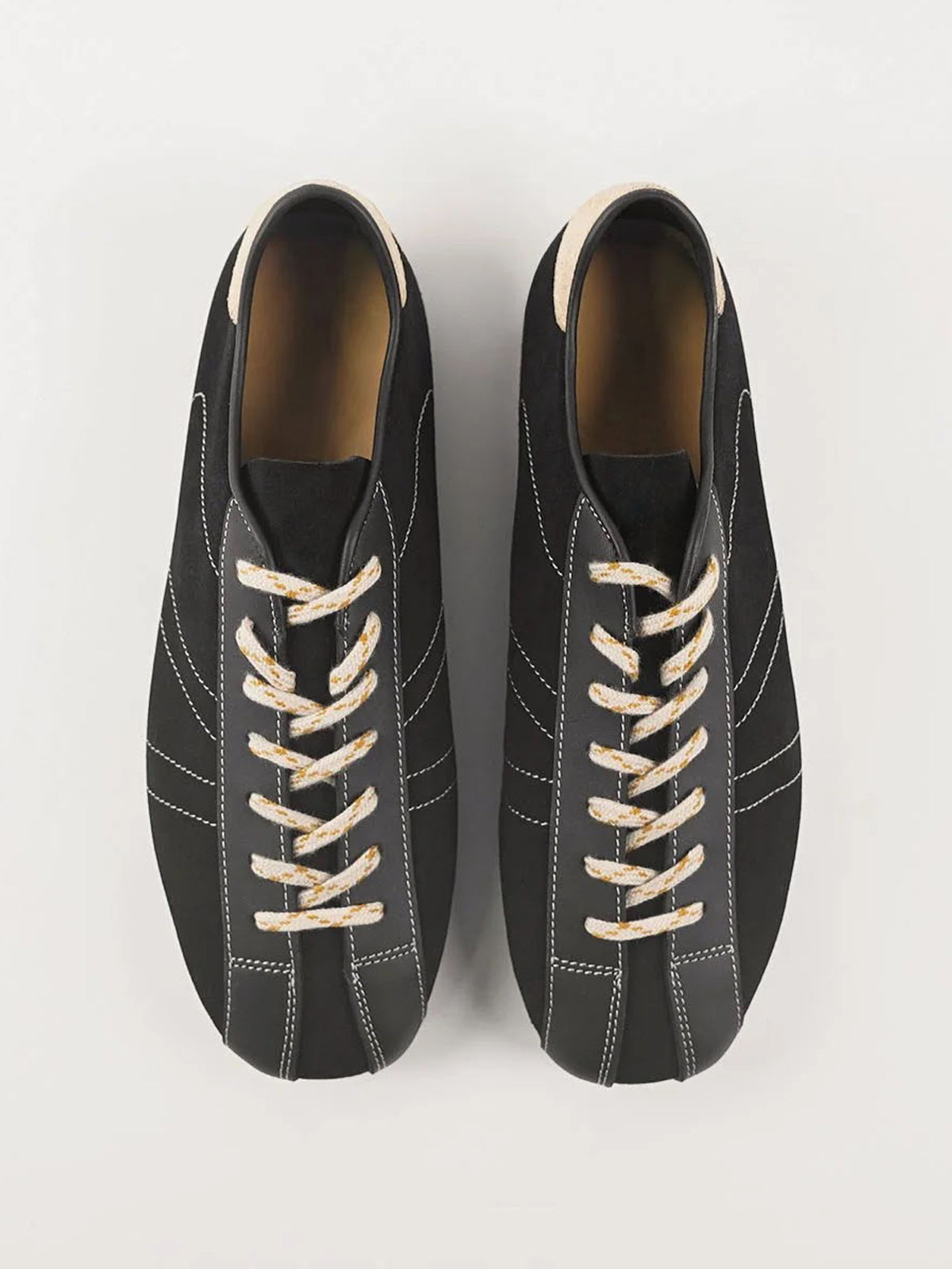 Square-Toe Classic Lace-Up Chic Flats Sneakers - Black