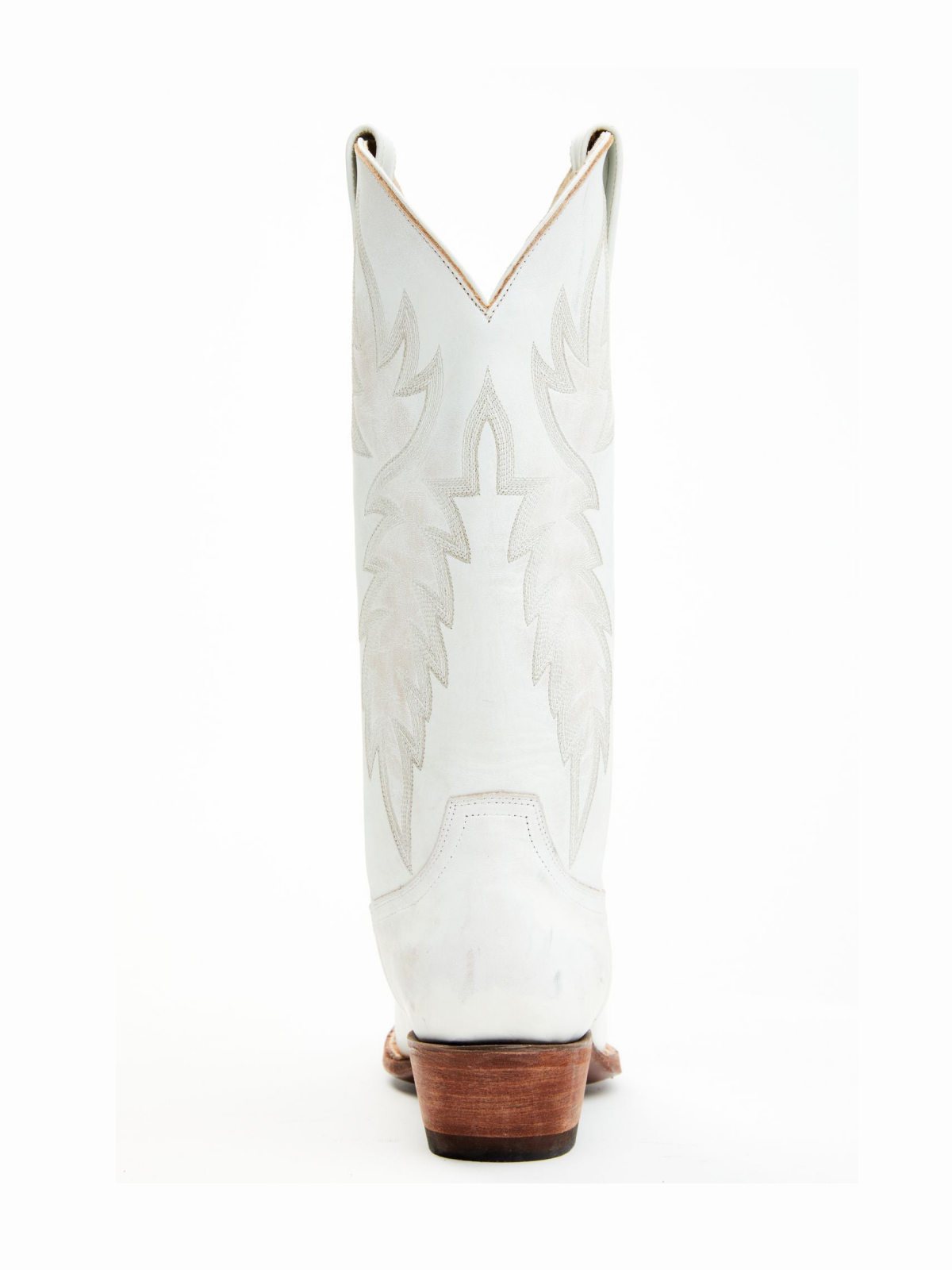 Classic Embroidery Snip-Toe Wide Mid Calf Tall Cowgirl Boots - White