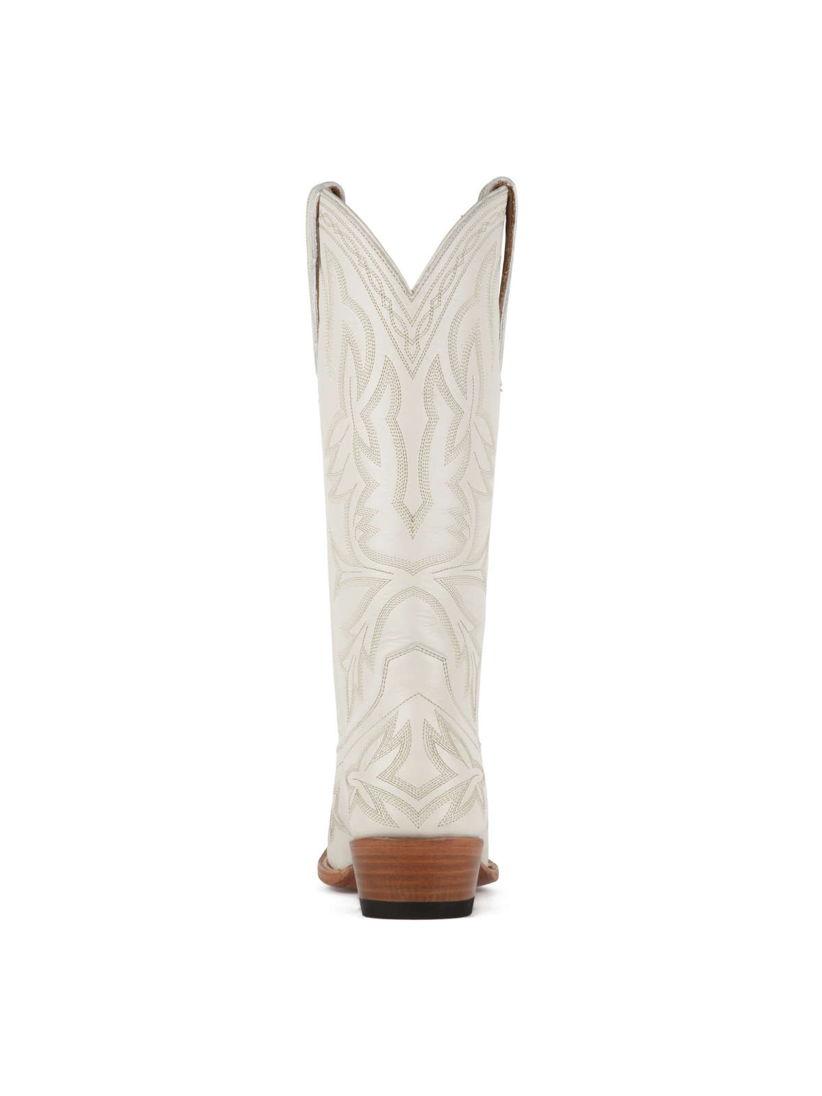 White Snip-Toe Embroidery Wide Mid Calf Cowgirl Tall Boots