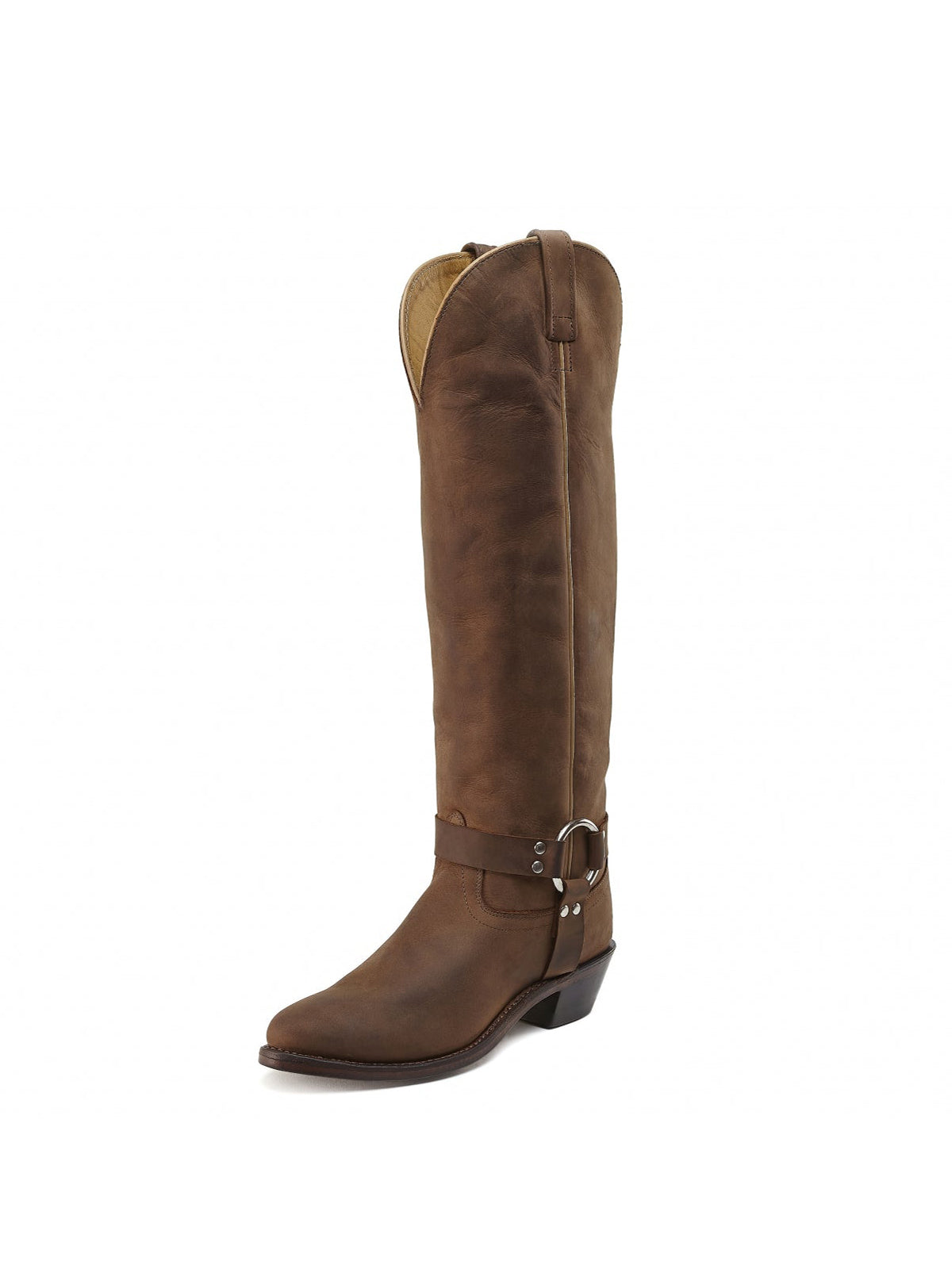 Brown Snip-Toe Simple Cowgirl Knee High Western Boots