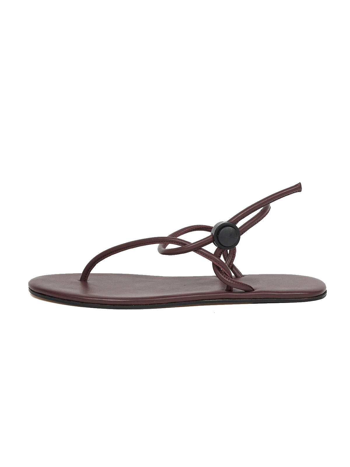 Amaranth Round-Toe Flip-Flops String Detail Slip-On Flats