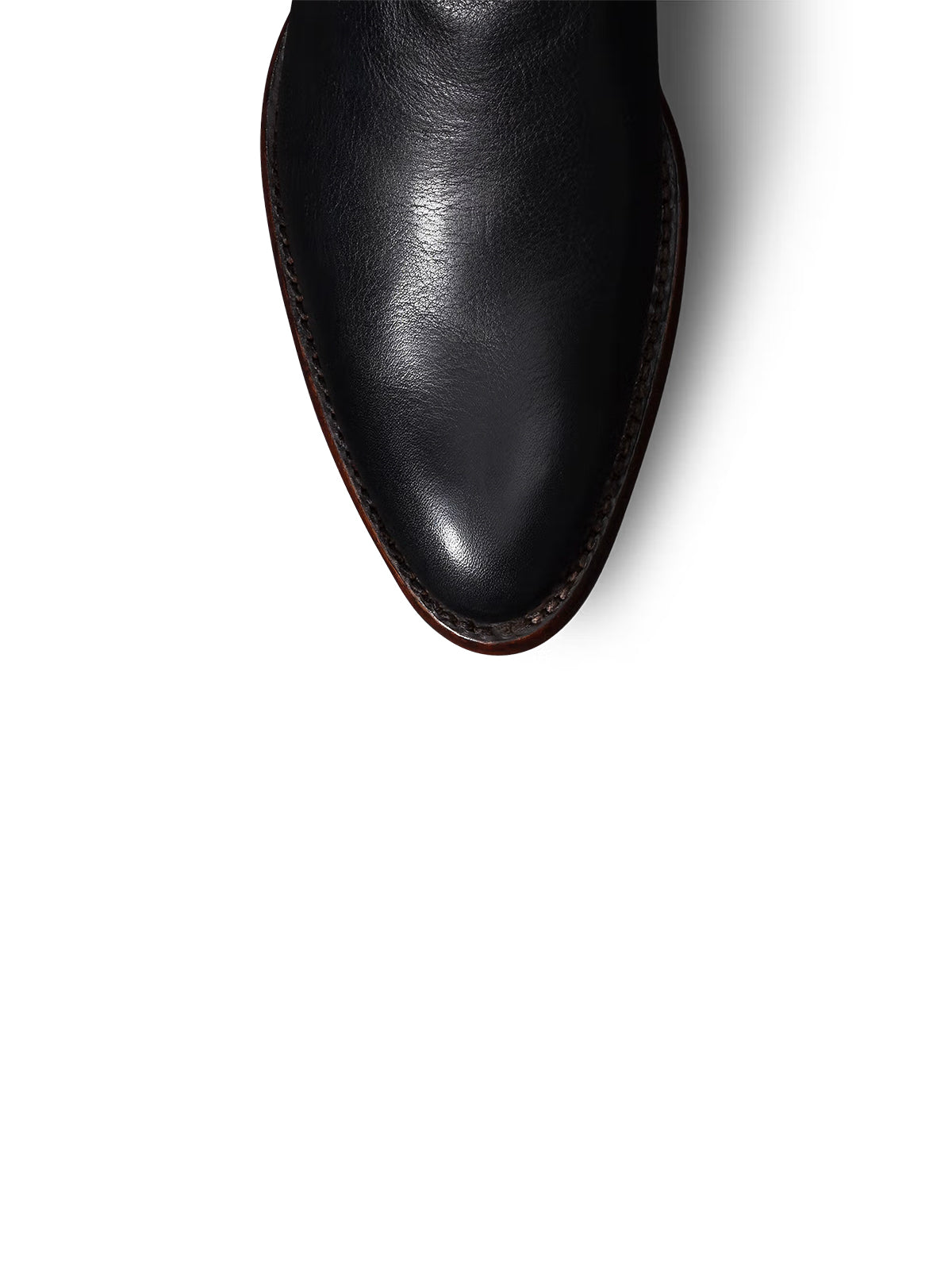 Black Round-Toe Classic Ankle Cowgirl Booties