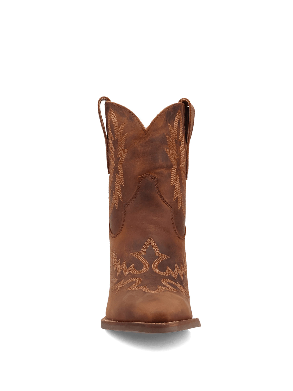 Brown Snip-Toe Classic Embroidery Western Ankle Cowgirl Boots