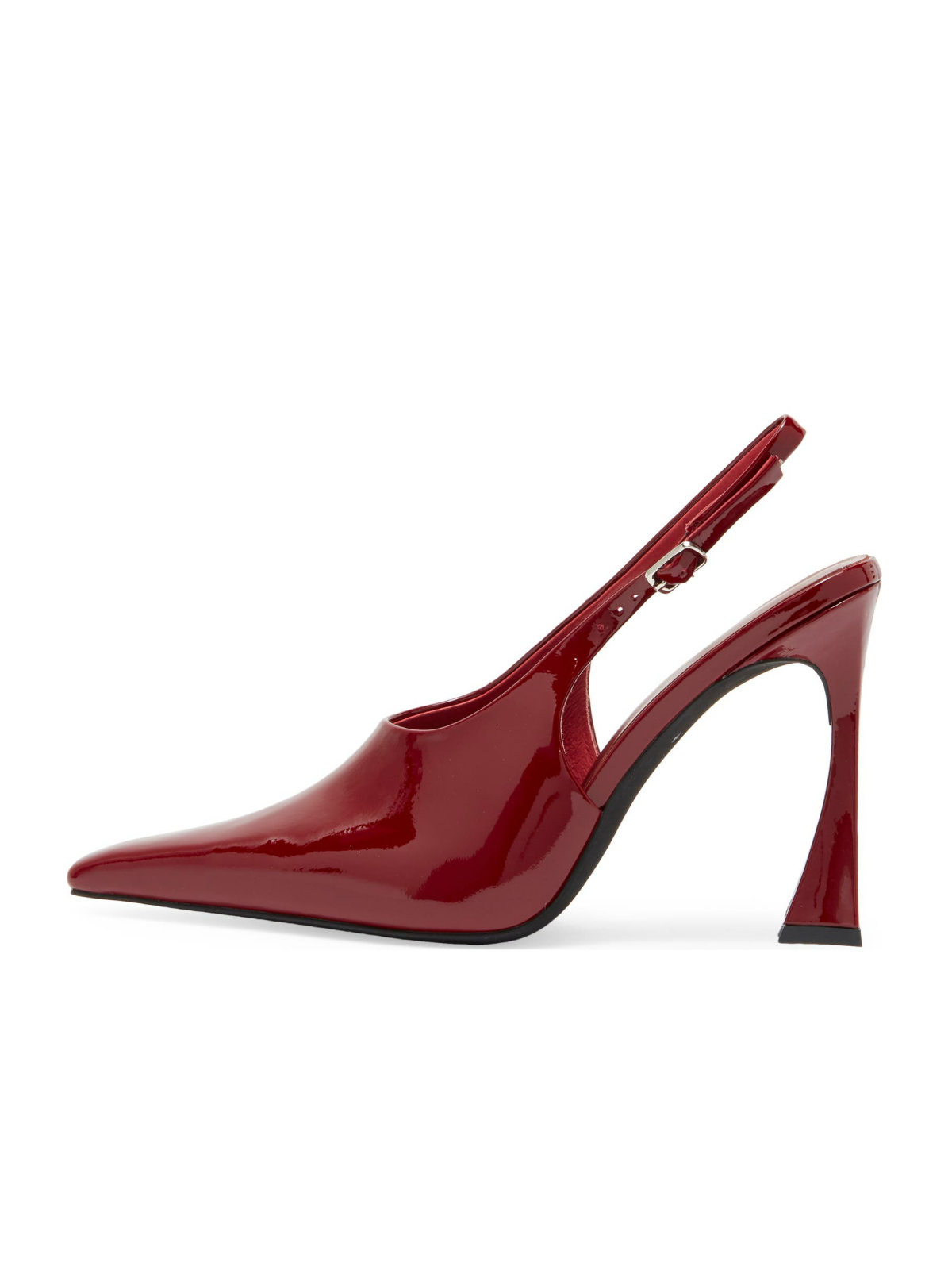 Red Patent Leather Pointed-Toe Slingback Pump High Heels