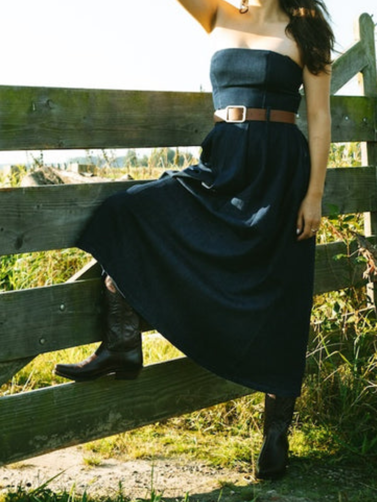 Dark Purple Snip-Toe Embroidery Wide Mid Calf Cowgirl Boots