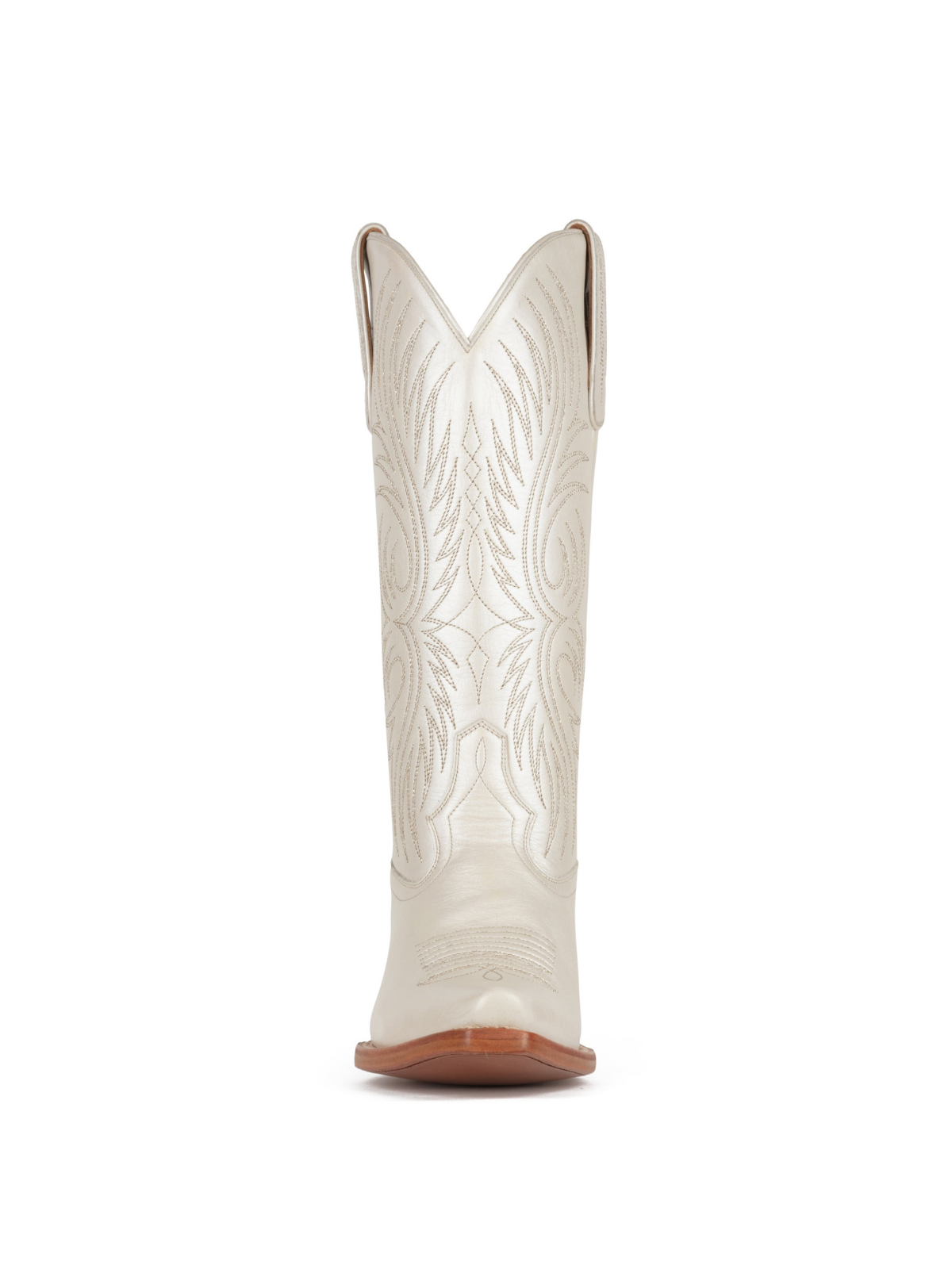 Bone Snip-Toe Embroidery Wide Calf Knee High Tall Cowgirl Boots