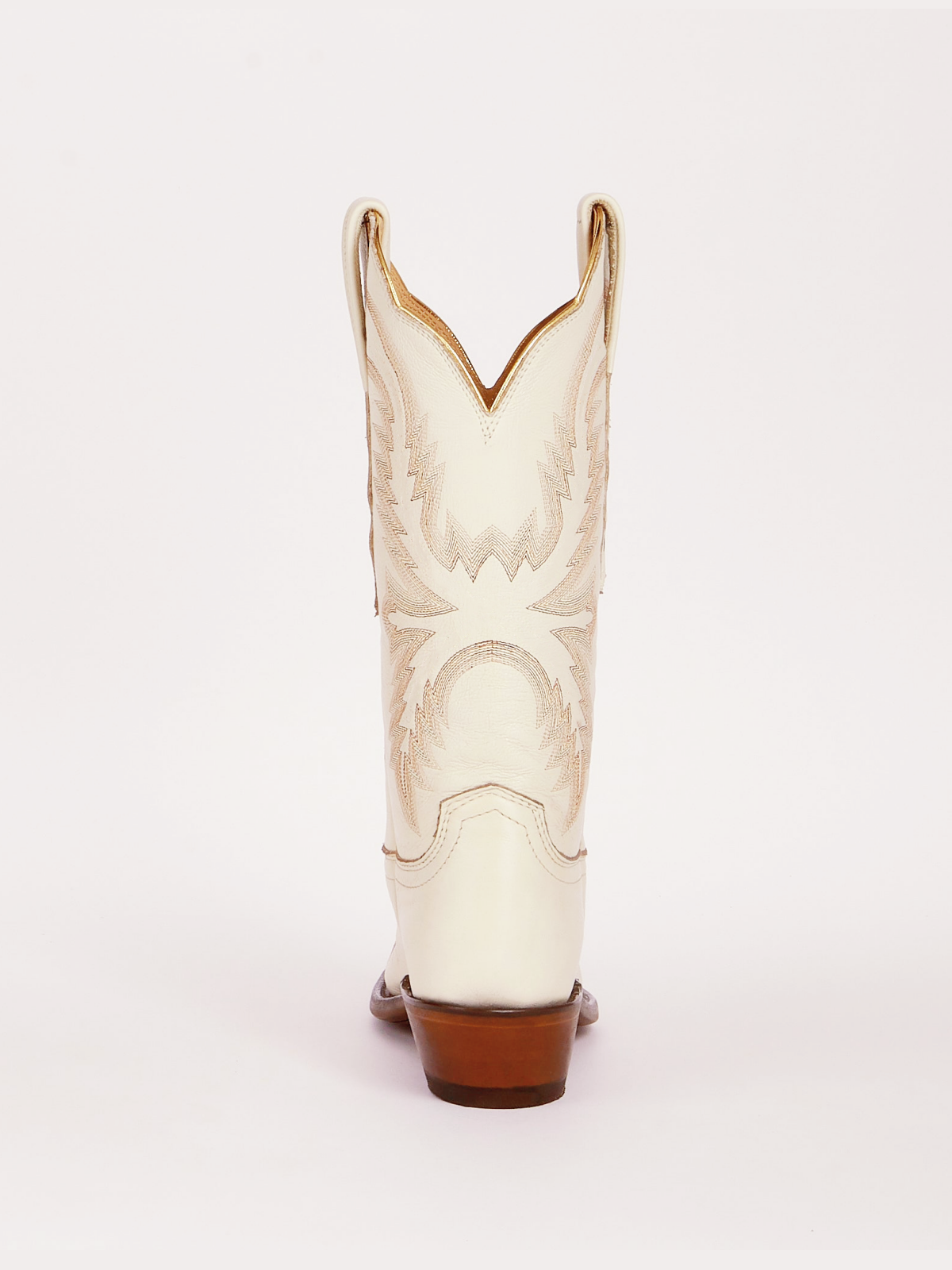 Cream Embroidery Snip-Toe Wide Mid Calf Western Boots Cowgirl Tall Boots