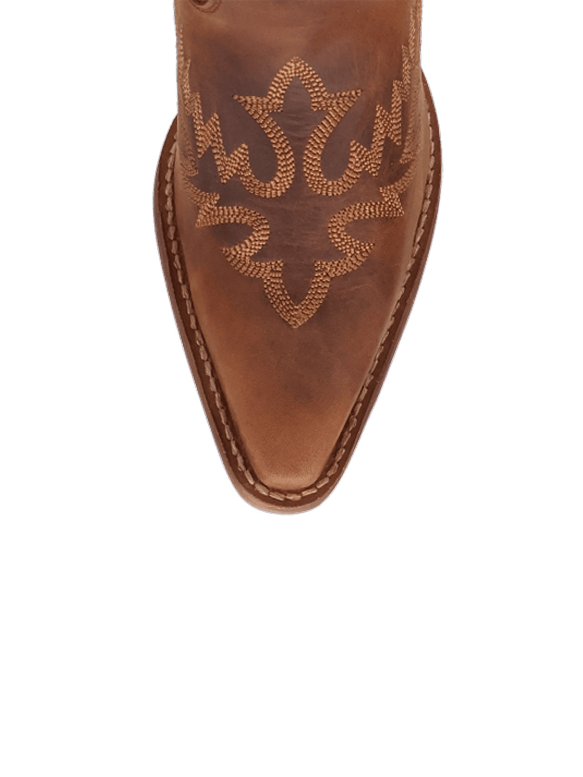 Brown Snip-Toe Classic Embroidery Western Ankle Cowgirl Boots