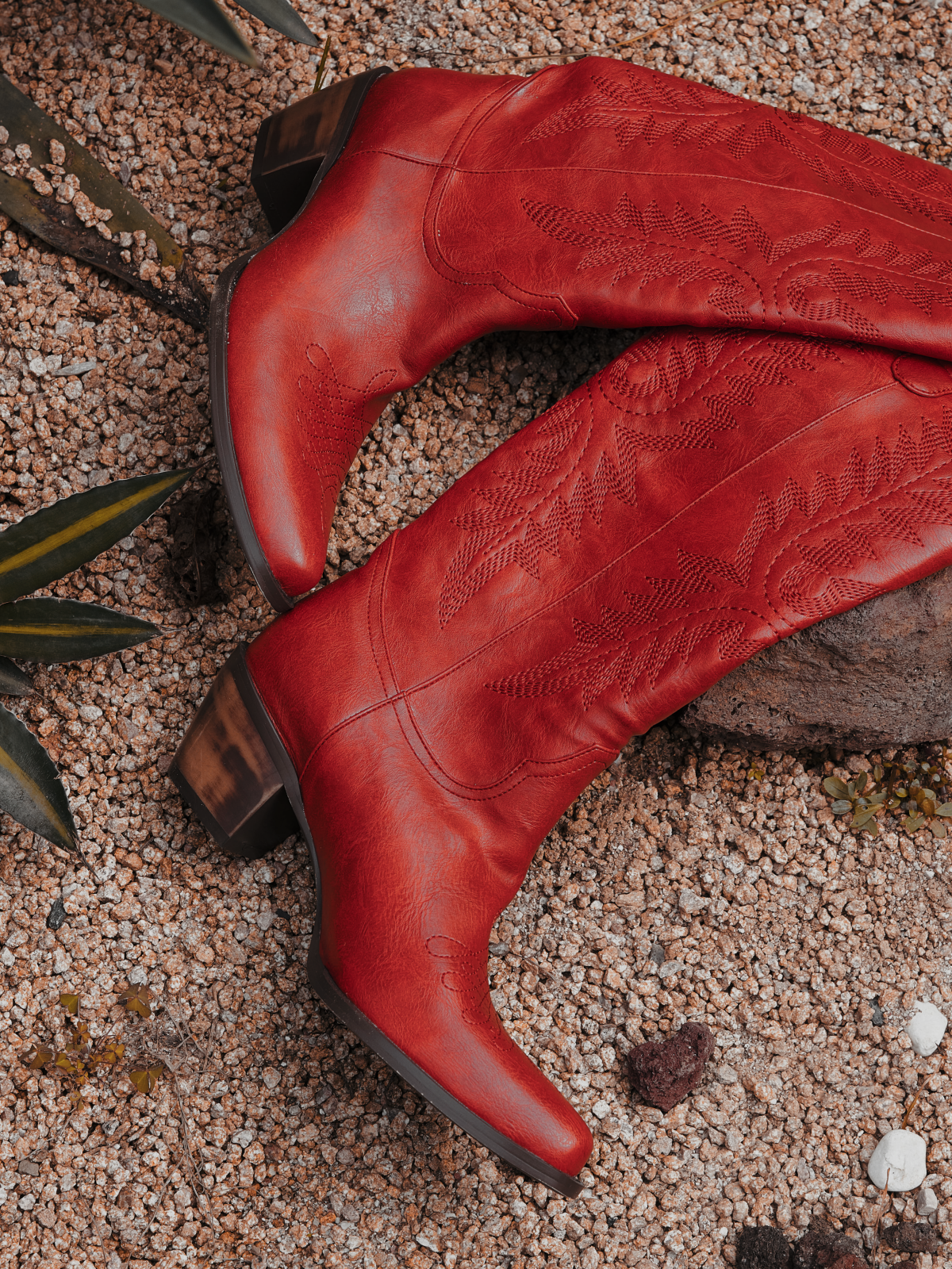 Red Calf Riding Boot Red Western Wide Calf Cowgirl Boots With Grass Embroidery – Fuchsia Boots
