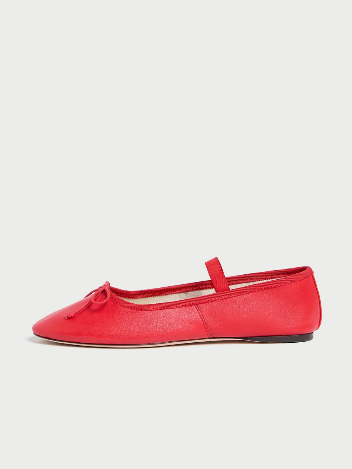 Red Bow Ballet Flats Mary Janes With Elastic Band