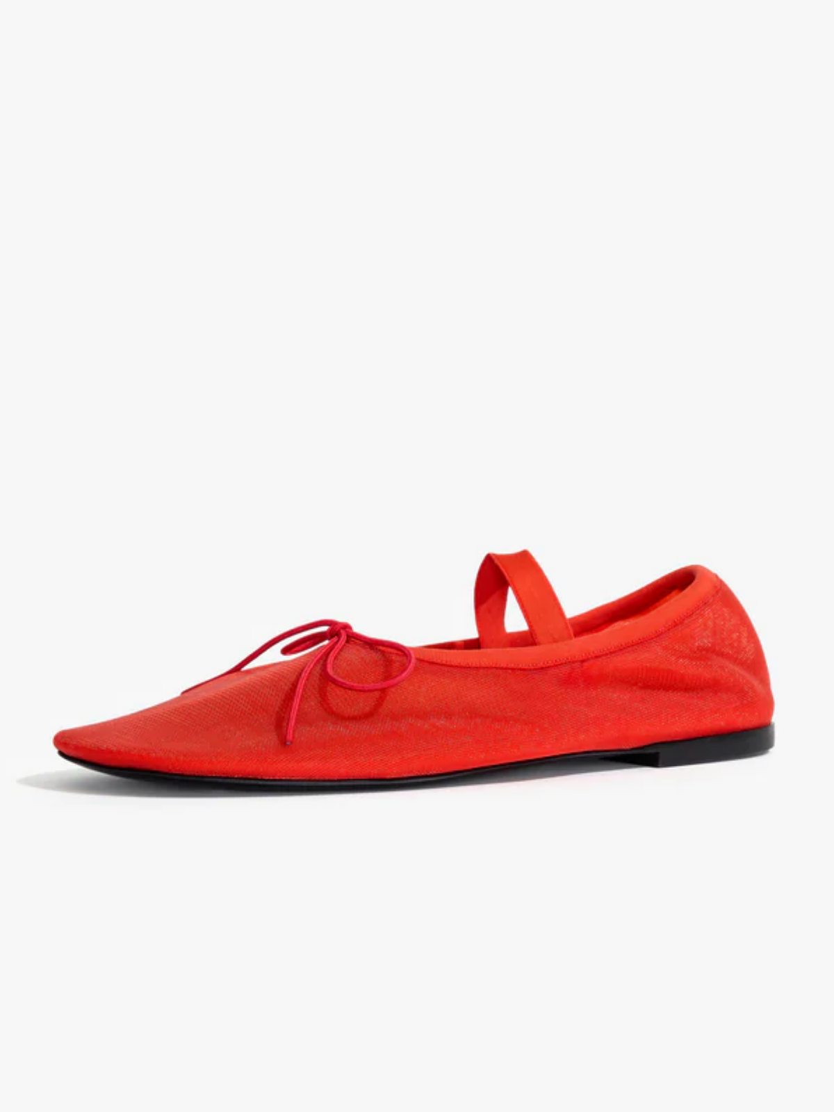 Mesh Red Super Cute Bow Ballet Flats Mary Janes