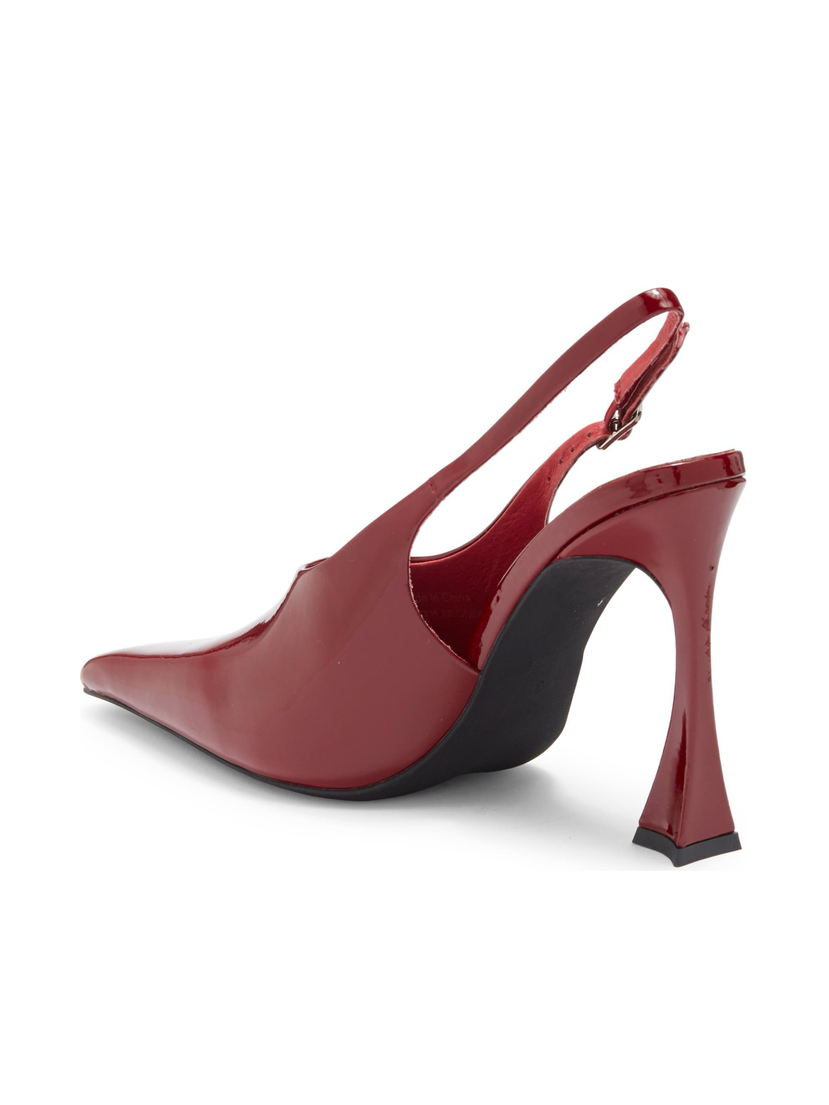 Red Patent Leather Pointed-Toe Slingback Pump High Heels