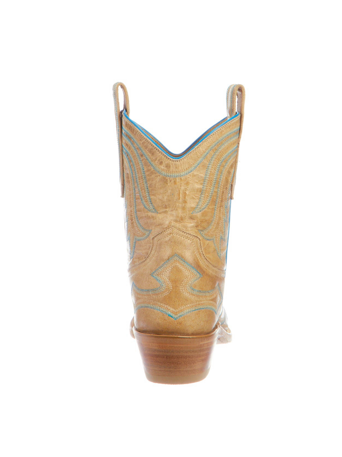 Embroidery Snip-Toe Wide Mid Calf Western Boots For Women - Tan