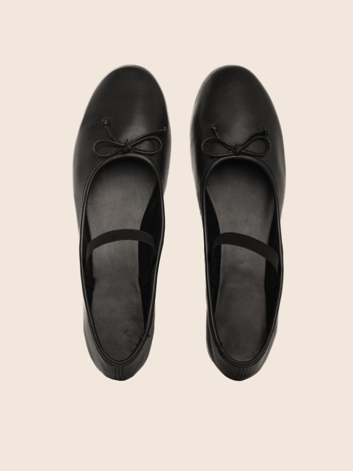 Black Bow Ballet Flats Mary Janes With Elastic Band