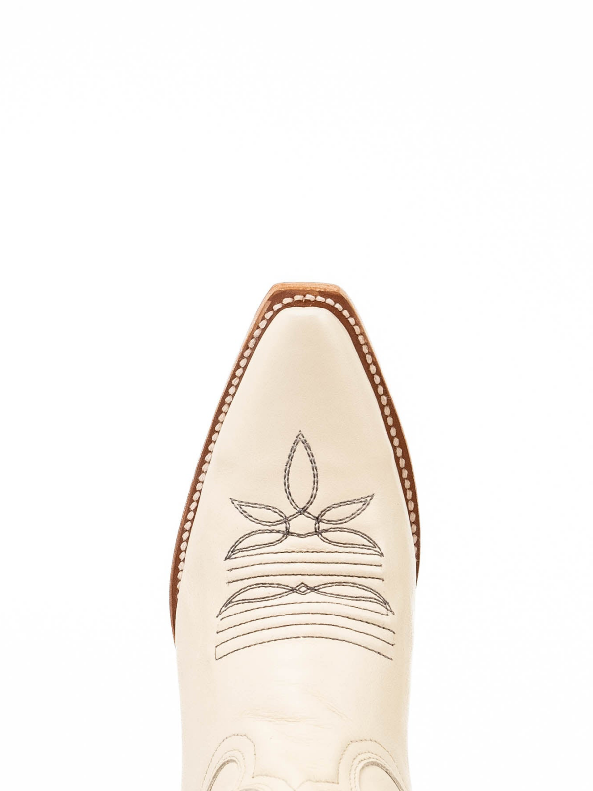 Bone Snip-Toe Half-Zip Classic Embroidery Knee High Cowgirl Boots