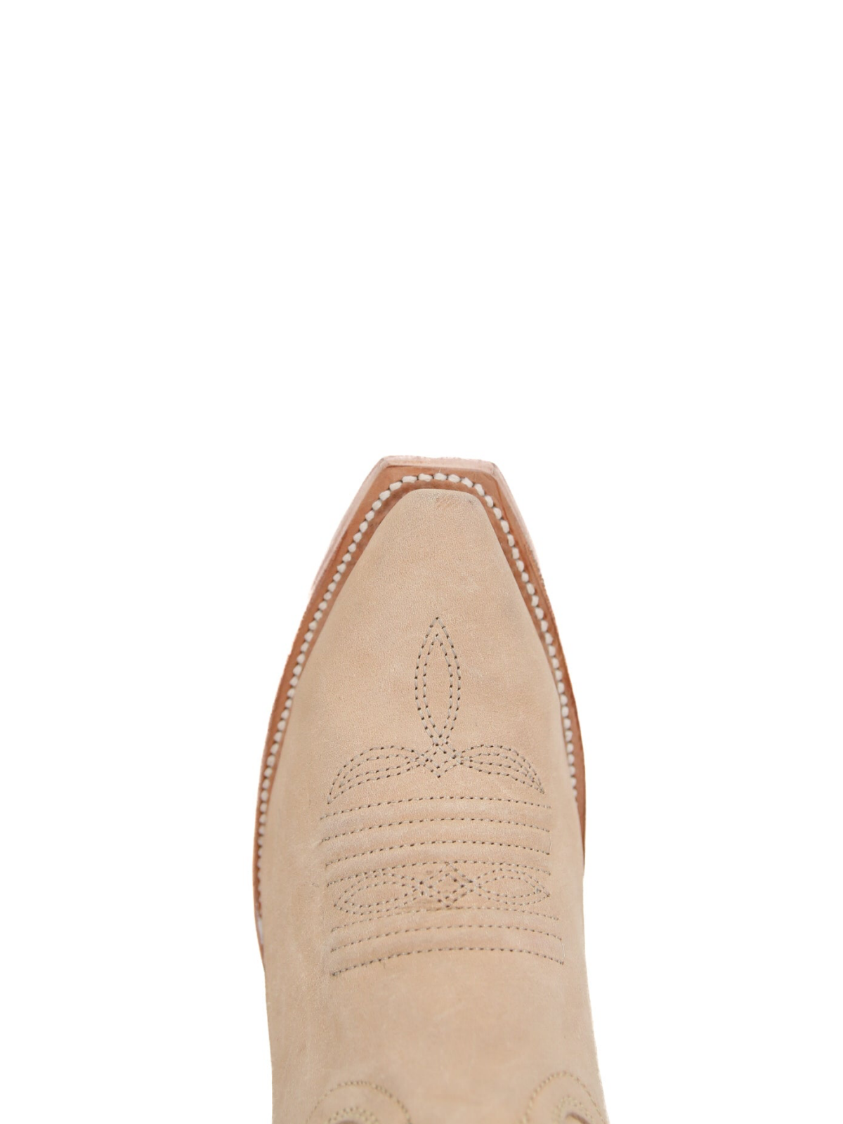 Bone Snip-Toe Small Rhinestone Wide Mid Calf Cowgirl Boots