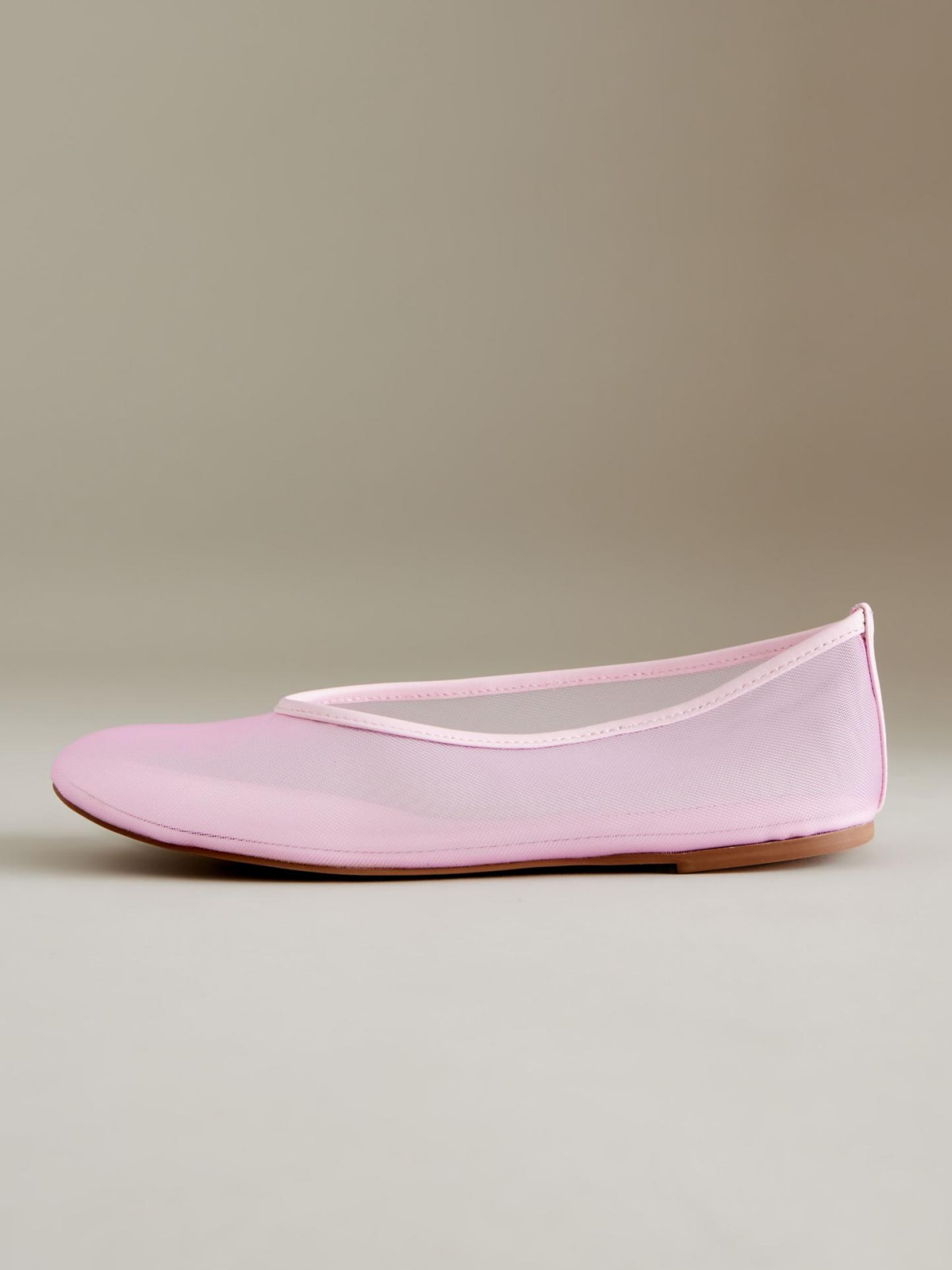 Cute Pink Semi-Transparent Mesh Ballet Flats With Round Toe