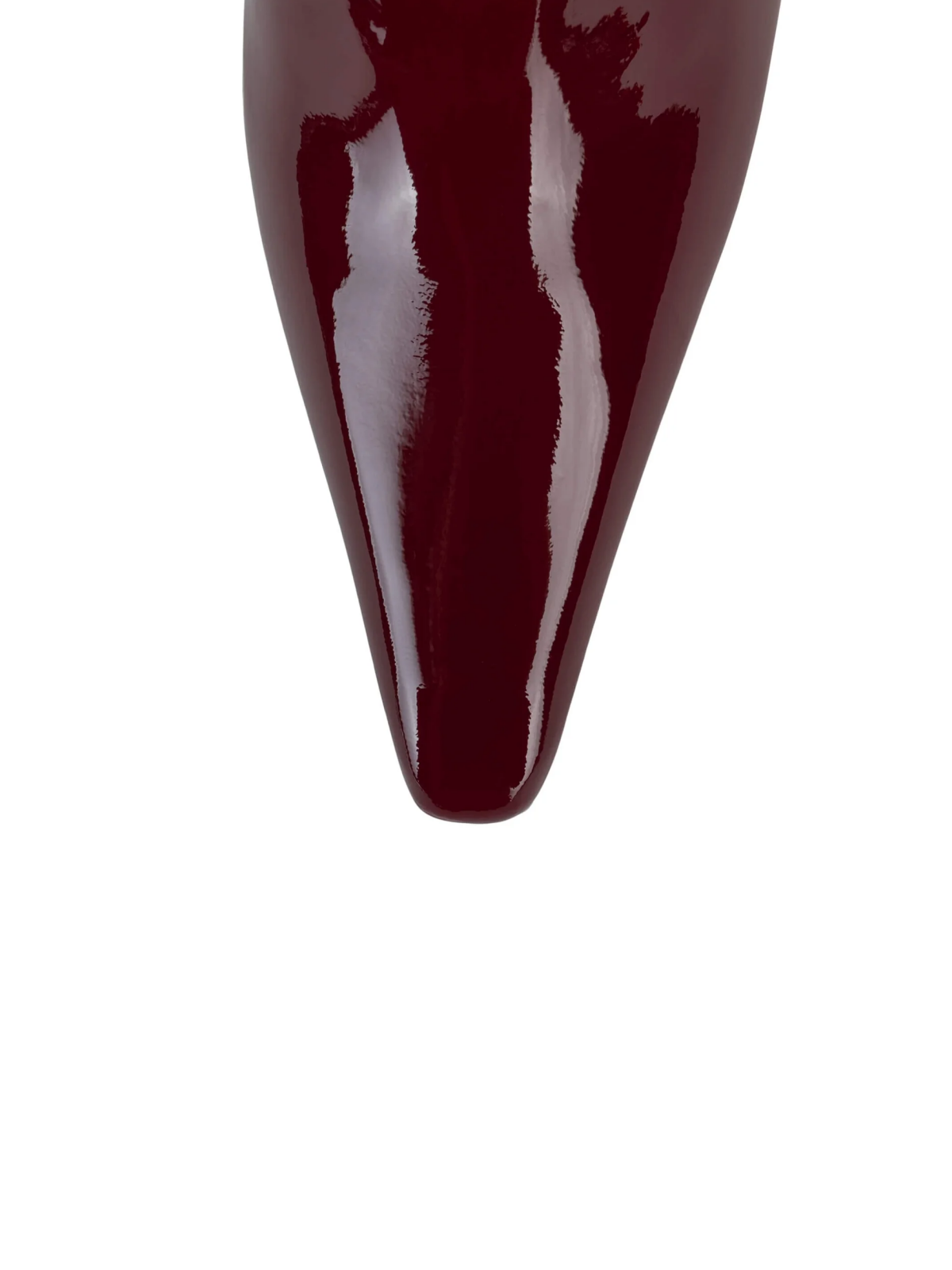 Wine Red Patent Leather Pointed-Toe Slingback Pump High Heels