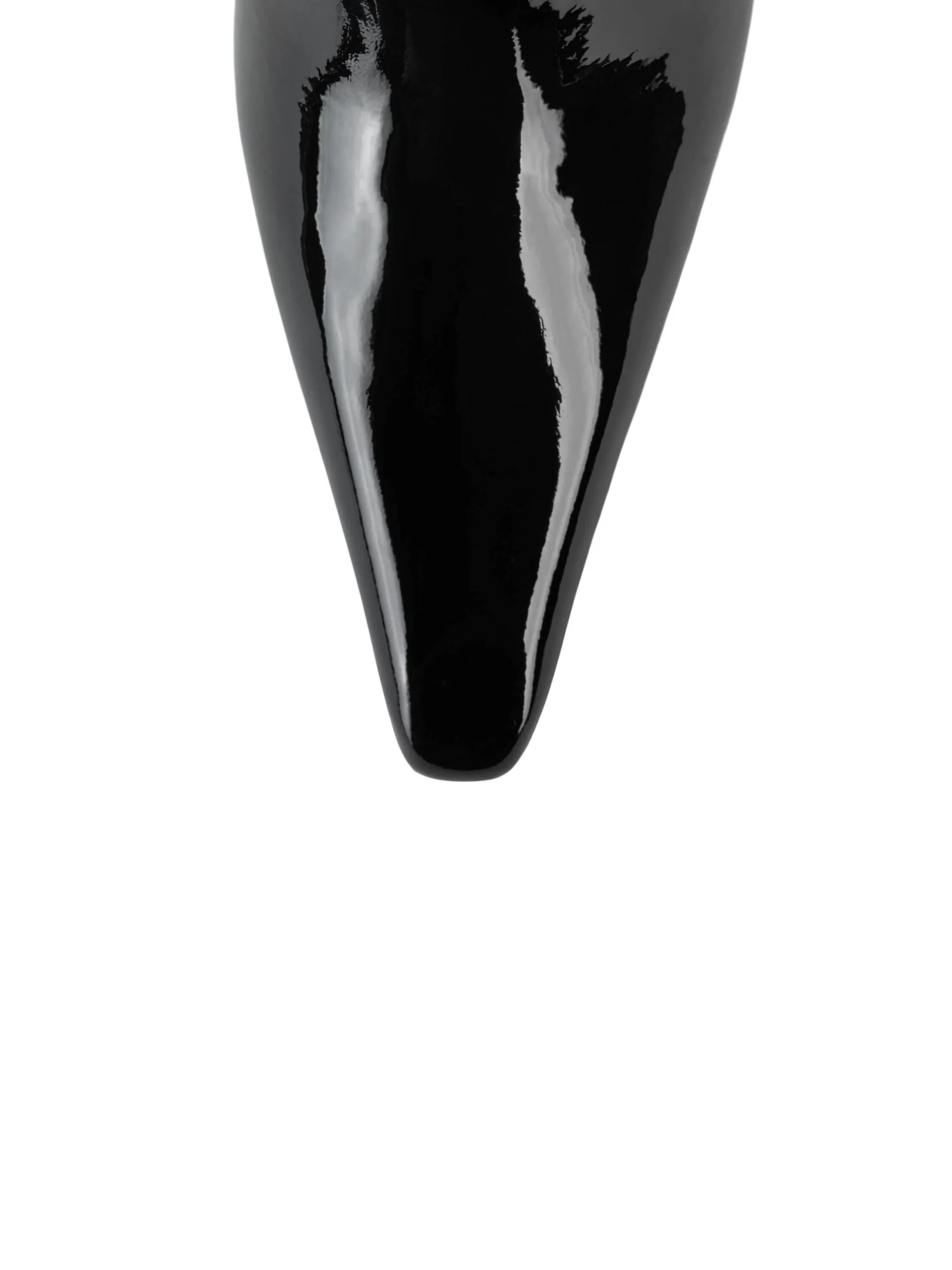 Black Patent Leather Pointed-Toe Slingback Pump High Heels