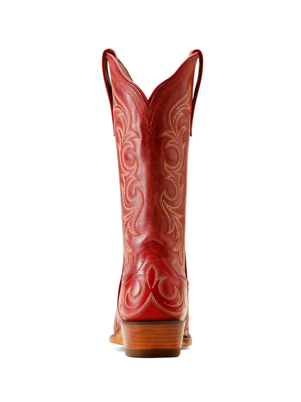 Red Embroidery Snip-Toe Wide Mid Calf Tall Western Boots For Women