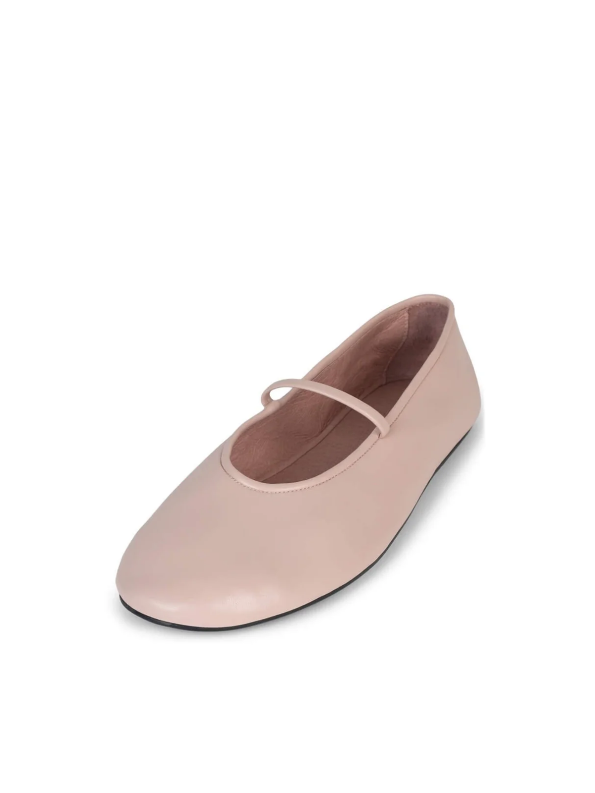 Light Pink Round Toe Ballet Flats Mary Janes With Elastic Strap