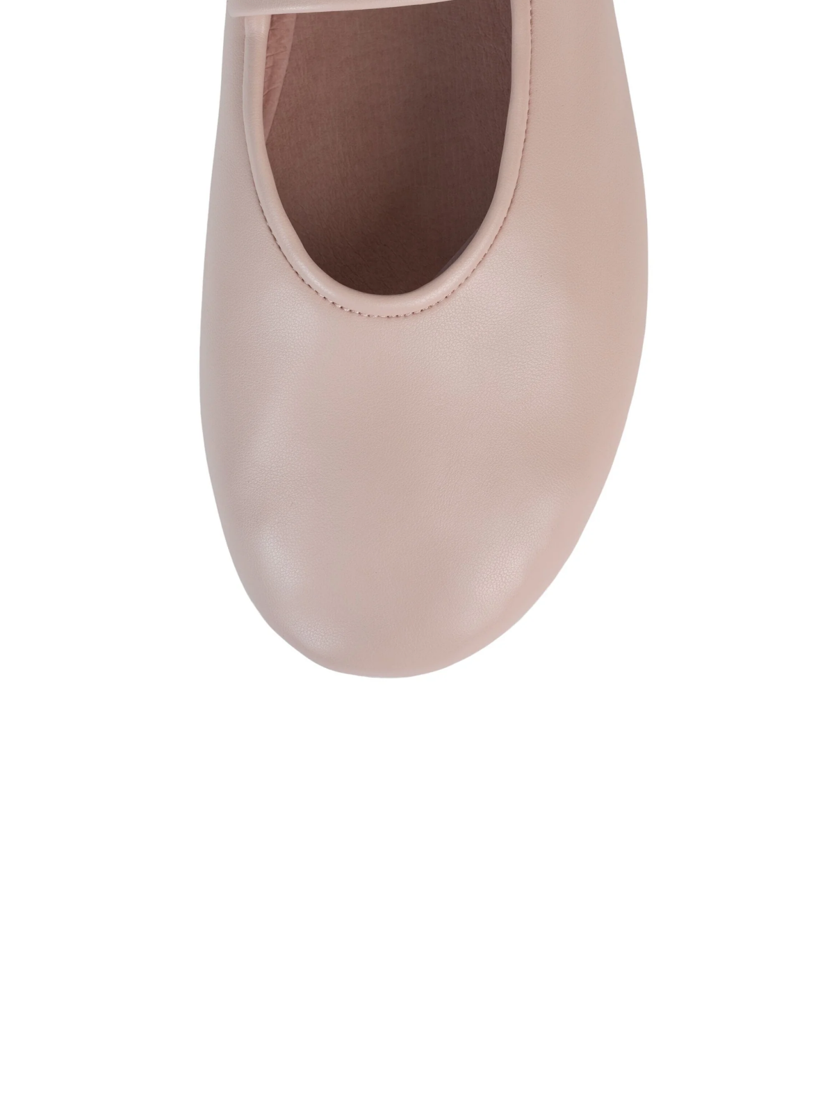 Light Pink Round Toe Ballet Flats Mary Janes With Elastic Strap