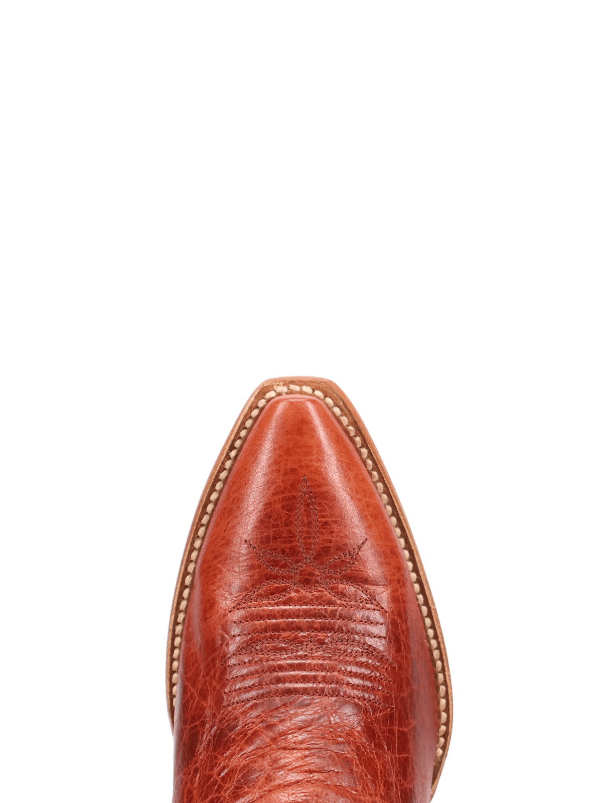 Distressed Orange Snip-Toe Classic Embroidery Wide Mid Calf Cowgirl Boots