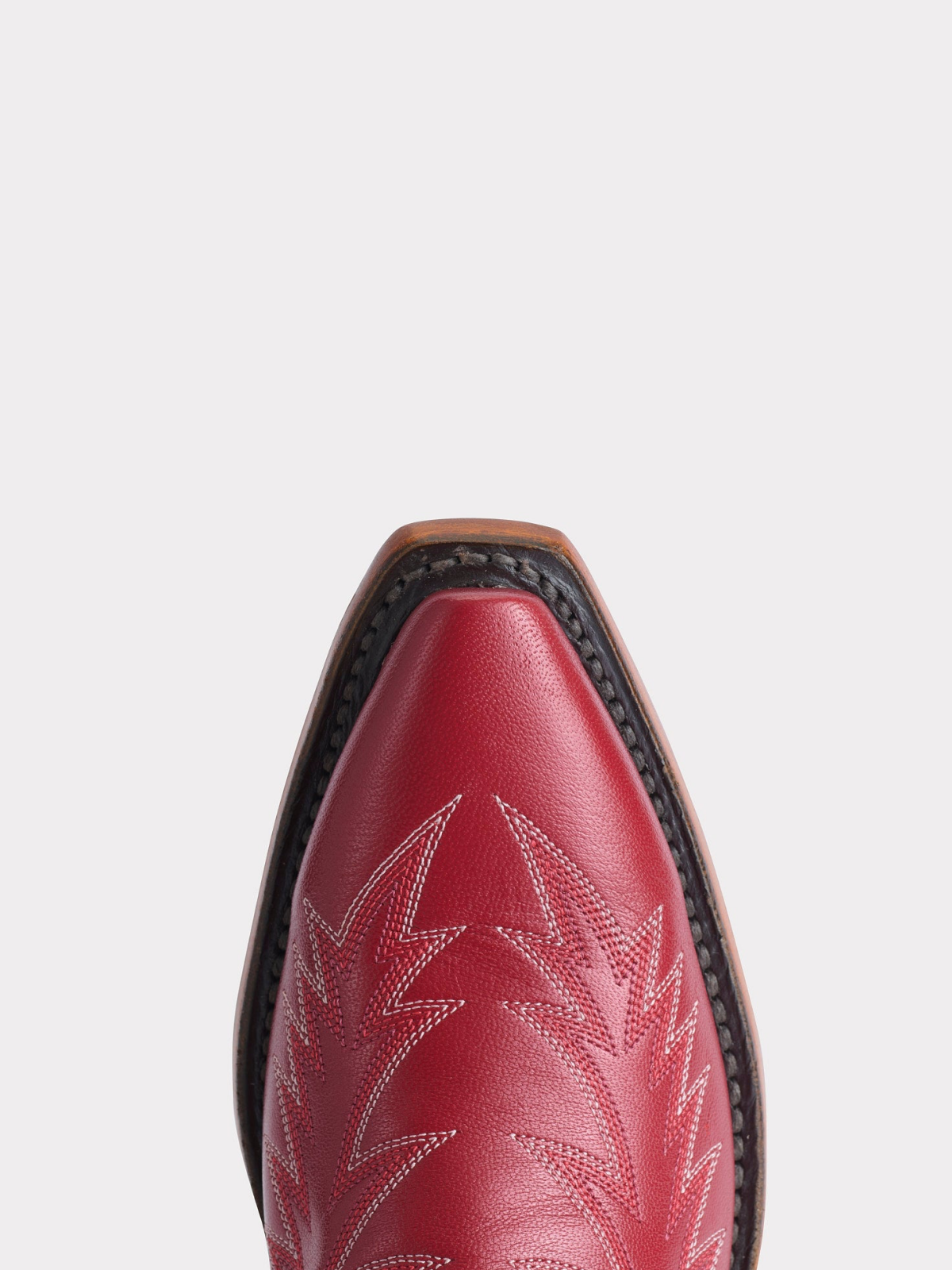 Red Snip-Toe Classic Western Embroidery Wide Calf Knee High Cowgirl Boots