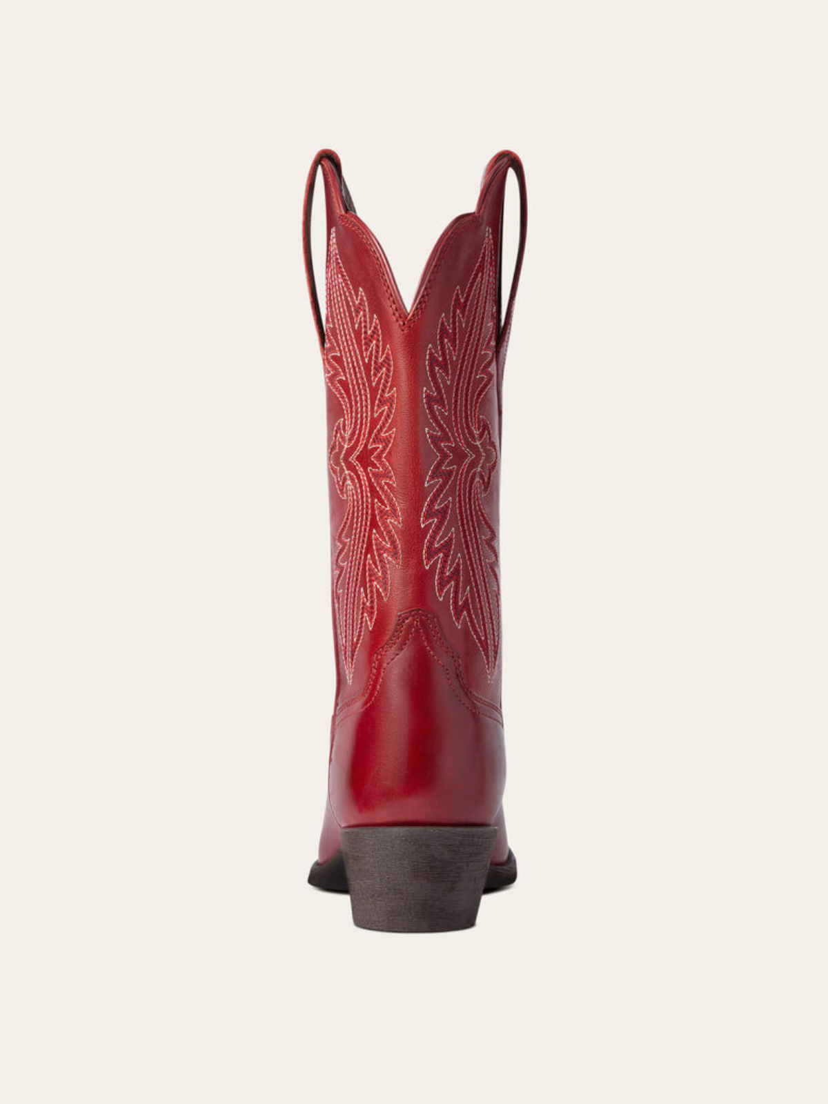 Rose Red Embroidery Almond-Toe Wide Mid Calf Cowgirl Boots