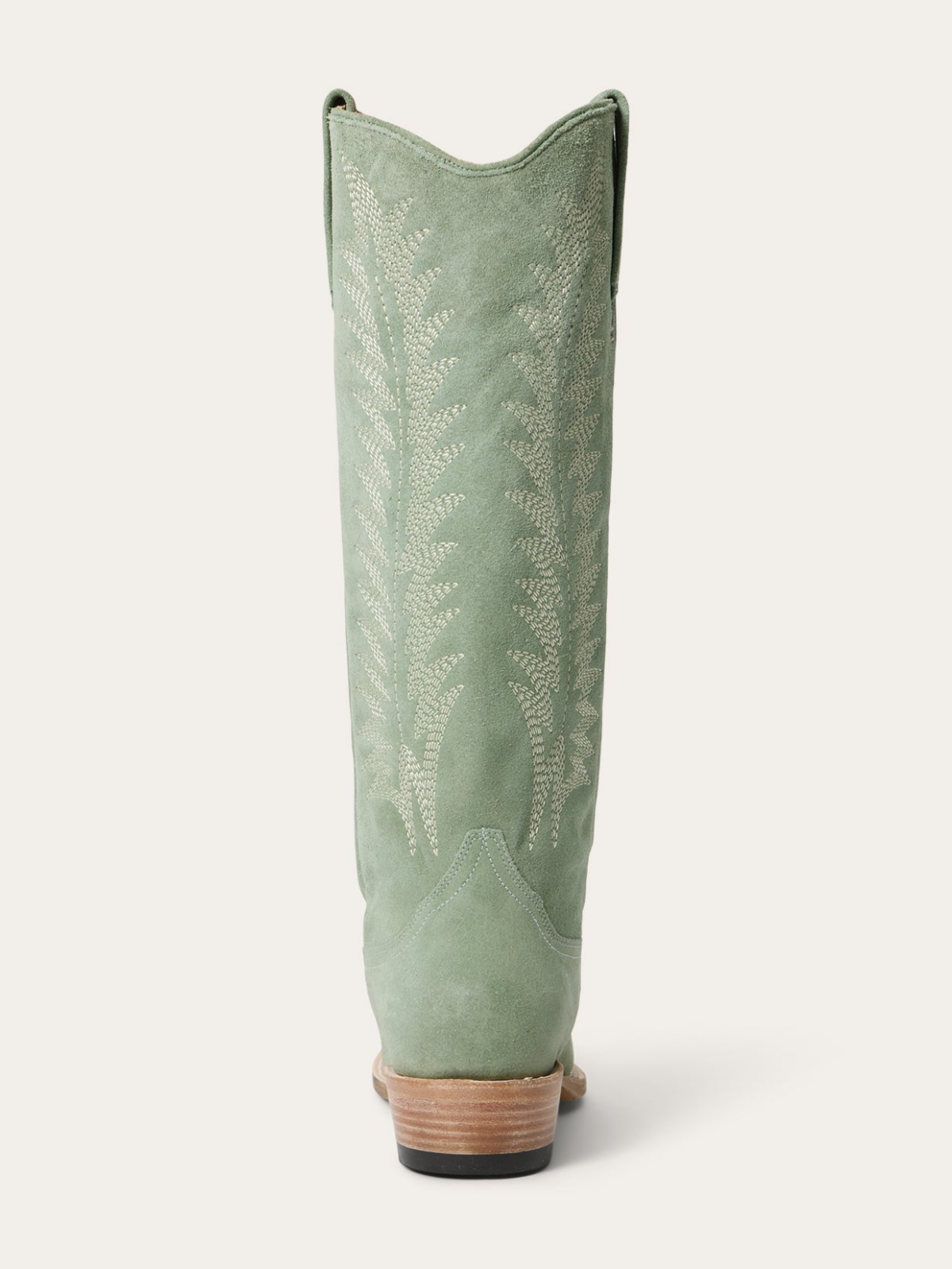 Aqua Faux Suede Snip-Toe Classic Embroidery Wide Mid Calf Tall Cowgirl Boots