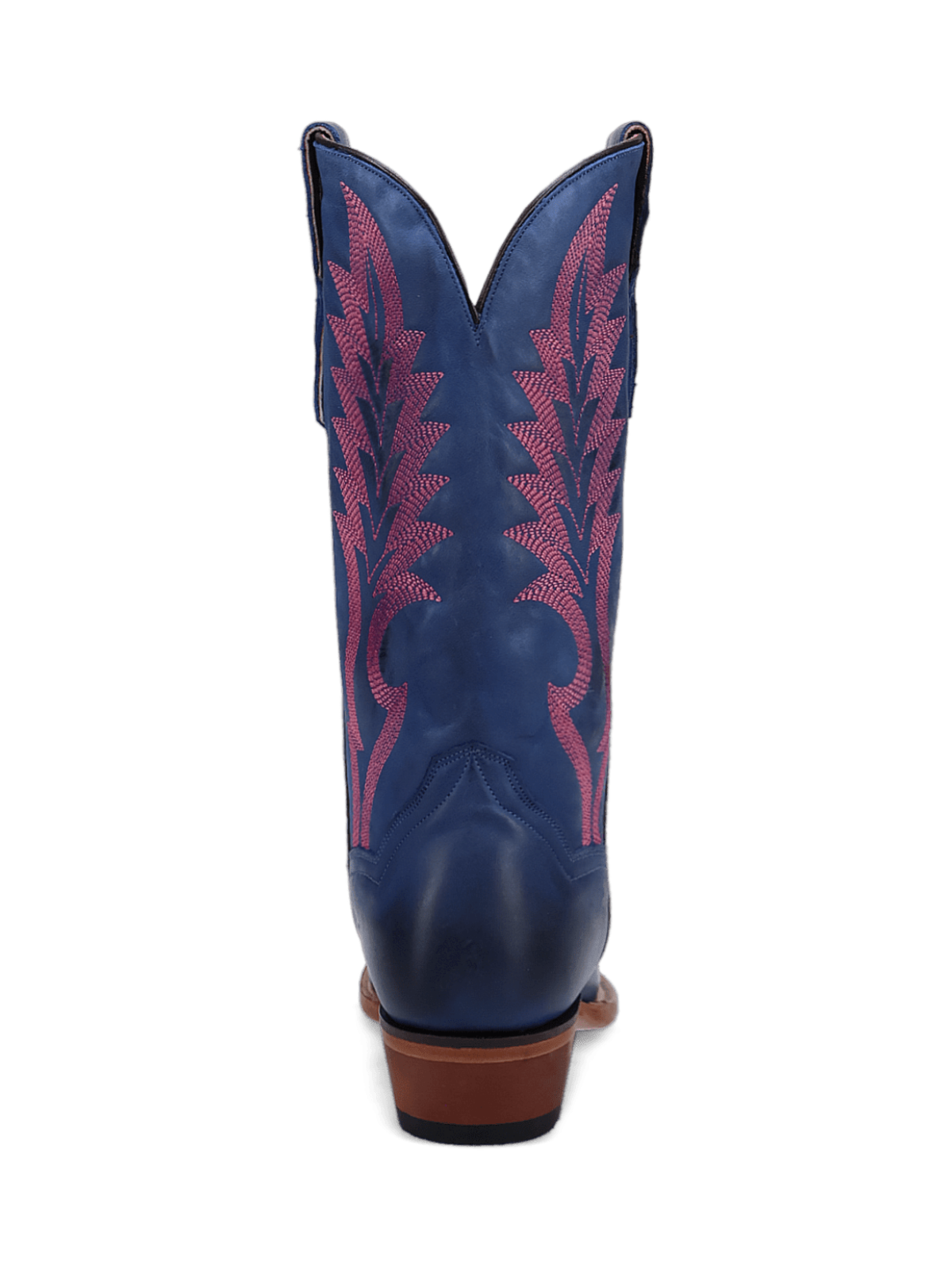 Blue Leaf Embroidery Snip-Toe Tall Wide Mid Calf Cowgirl Boots