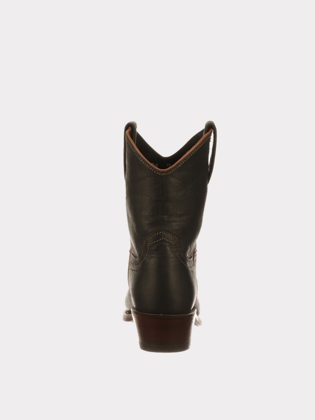 Black Almond-Toe Wide Mid Calf Western Boots For Women